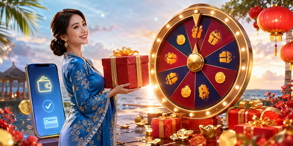 Pemenang cabutan bertuah permainan slot Malaysia berbaju kurung meraikan kemenangan